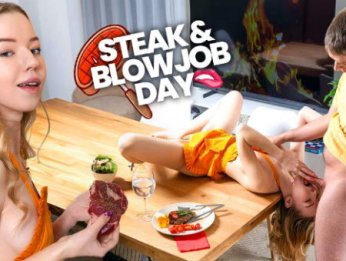 A Steak & Blowjob day Porn